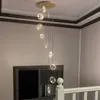 Hanglampen moderne kristallen kroonluchter voor trap LED goud/zwarte eetkamer hangende lamp luxe ring ontwerp slaapkamer verlichting ronde glans