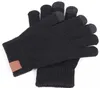 Gants tricotés Homme Femme Solide Hiver Chaud Portable gant sports de plein air Cinq Doigts Écran Tactile Gants Pour iphone 14 Pro max Vente en gros