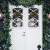Couronnes de fleurs décoratives mariage pour une porte d'entrée fausse automne couronne de feuilles toute l'année signes d'hiver pour la décoration