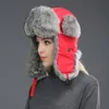 Berets Men Real Fur Bomber Hats Women Winter Warm Ushanka Russian Snow Hat With Earmuffs Trapper Cap Earflap