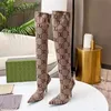 project The hacker Aria knitted sock Over knee-high tall stiletto boots stretch thigh-high pointed toe Ankle Booties for women luxury designer shoes Elastic boots