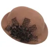 Berets Lady Fedoras wollen hoed vrouwelijke bloemen koepel pet winter wollen hoeden dames Britse retro aanpassen b8960beretten