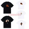 Designer homens mulheres casuais camisetas masculas marca de moda urso estampar camise