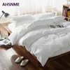 AHSNME 100% katoenen bed linnen Super zachte bedcover bedcover coole zomer witte dekbedovertrekkingen dekbed sets