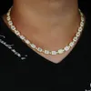 Nouveaux arrivés femmes hip hop collier ras du cou avec baguette cz pavé bijoux de chaîne de tennis pour colliers de mariage bijoux en gros