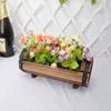 Carbonized Wooden Flower Pot Succulent Plant Potted Planter Outdoor Garden Decor H220423337L