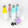 Anpassen von Doppelschicht -Vakuumflaschen Metallflasche Kaltes Wasserdruck farbenfrohes Bild DIY Personalisiertes Bild 220706