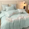 Almofada para presente Luxury 5pcs White Girls Bordedding Sets Sets Quilt/Duvet Conjuntos de capa da rainha rei