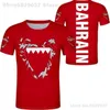 Bahrain T-skjorta gratis skräddarsydd namnnummer Print PO Red Bhr Country T-shirt BH Bahrain Diy Arab Arabic Nation Flagkläder 220702