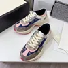 Scarpe casual con suola spessa da donna Sneaker da viaggio con lacci in pelle 100% pelle bovina fashion designer da donna Scarpe da ginnastica da uomo Lettere sneakers con plateau da palestra Taglia grande 35-45K2