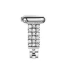 Remplacement de bracelet en Zircon diamant Bling pour Apple Watch série 7 6 5 4 3 2 SE bande de liaison en cuivre 41mm 44mm 45mm