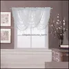 Wasserfall-Volant-Vorhänge, Sier-Silk-Line-Perlenvorhang, transparentes Fenster für Küche, Wohnzimmer, Drop-Lieferung 2021, Vorhänge, Heimdeko, El Suppl