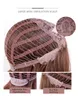 Perruques de cheveux humains longs brun clair couleur transparente avant de lacet perruque droite vague de corps pour les femmes