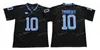 Thr NCAA NDSU Bison College 11 Carson Wentz Jersey Uomo North Carolina Tar Heels Calcio 10 Mitchell Trubisky Maglie UNC Nero Blu Bianco Verde