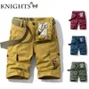 Mens Summer Cotton Army Tactical Cargo Shorts Fashion Solid Color Multi Pocket Casual Short Pants Loose Men 220715