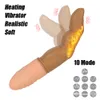 23 cm konstgjorda fingeruppvärmda vibratorer för kvinnor bröstvårtan klitoris stimulator vaginal anal plug dildo kvinnlig oasturbator sexiga leksaker