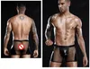 Sexy Men Mesh Shorts Leather Underwear Brief Boxer PVC Lingerie Seethrough Club Dance Wear Bodysuit Costume2170082