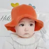 Caps & Hats Winter Lamb Wool Boys Girls Bucket Hat Solid Children Panama Fisherman Cap Cute Little Grass Baby Autumn Toddler Sun HatsCaps