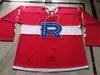 NC01 Custom Hockey Jersey Men Youth Women Vintage Laval Roc 1#Rocket High School Size S-6XL eller något namn och nummer Jersey