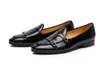 Designer-2018 Mode Herren Kleid Schuhe Schokolade Leder Loafer Hochzeit Schuhe Herren Business Schuhe Farbverlauf Vintage Wohnungen