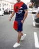 Il Re Leone Estate 3D stampato T-shirt da uomo Pantaloncini Set Abbigliamento sportivo da uomo Tuta O Collo Manica corta Abbigliamento da uomo Completo 220726