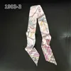 Design Luxury Fashion Multifunktion Bundet Bag Wrap Ladies Turban Wrist Scarf Small Silk Headband BS03