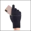 Other Home Textile Non-Slip Touch Screen Thicken Warm Solid Color Knitted Dhvkw