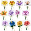 Tuğlalar Yapay Çiçekler Kit Buketleri Serisi Camellia Michelia Safran Hibiscus Bonsai Lepin Bloklar MOC Bitkiler Model Tuğla Setleri Çocuk Diy Oyuncak Hediyeleri