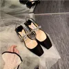 Summer Sandal Black Flip Flops For Women Stiletto 39 S Sandals Rhinestone Thick Heel Sandals Sandles Heels Woman Shoes