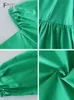 2022 nowe 100% bawełniane sukienki casual casue damskie letnią różową sukienkę Elegancką mini zieloną sukienkę z krótkiego rękawu dla kobiet L220530
