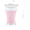 Drinkware Mugs Silicone Folding Travel Outdoor Portable Telescop Bowl Cup With Lid Tea Filter Straw Kettle Cup