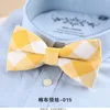 Cravates d'arc Marque Hommes Mode Bright Bowtie Check 100% coton doux rayé double fracture papillon hommes designer cravate