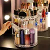 Storage Boxes & Bins Plastic Clear Rotating Makeup Organizer 3-tier Acrylic Cosmetic Case Skincare Display Spinning RackStorage