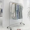 Clothing store display rack Commercial Furniture floor mounted clothes racks stainless steel clothes hanger wheeled mobile gantry