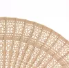 60 pcs Aangepaste afdrukken Chinees Sandaal Wood Gevouwen ventilator Wedding Party Decoratie Gunsten Gepersonaliseerde handvouwbare houten fans in Organza Bag DH3011