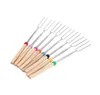 Snabb rostfritt stål BBQ Marshmallow Poultry Tools Roasting Sticks Extending Roaster Telescoping Cooking/Baking/Barbecue