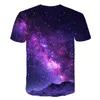 Мужские футболки 2022 летняя фиолетовая галактика футболка для футболки мужская 3D-печата