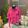 Jackets Fashion Baby Girl Corduroy Shirt Jacket Long With Waist Belt Child Spring Autumn Coat Baby Outwear High Quality Clothes 110Y 220826