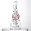 Wholesale Glass Bongs Unique Hookahs Beach Ball Recycler Water Pipes 14mm Female Joint Oil Dab Rigs Straight Type Showerhead Percolator Bong With Banger