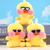 10cm Lalafanfan Duck Keychain Korean Ducks Doll Duck Pendant Plush Stuffed Animals Soft Toys Birthday Gifts Kids