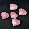 Rose Quartz Heart Reiki Healing Meditation Chakra Decor Pink DIY Massage Home Decoration Collection Gift