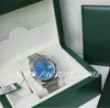 Men's Watches Factory Sales Classic Automatic Movement 41MM MENS WHITE GOLD BLUE ROMAN MODEL #116334 Wristwatch With Original Box Super