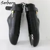 Sorbern Ankle Boots With Locks Heelless Bdsm Shoes Match For Bondage Accessory BDSM Booties