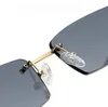 Ienbel Luxus-Design-Sonnenbrille, quadratisch, echtes Büffelhorn, Herren-Marken-Designer-Sonnenbrille, Vintage, Carter Buffs, randloses Carters-Glas, 27
