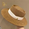 Summer Straw Hat Fashion Casual Panamá praia Fedora Brim Brind Sun Breathable S For Women 220513