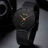 Новые мужские Ultra Thinminimalist Quartz Casual Leather Es мужчины мужская простая из нержавеющая сталь сетка