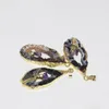Hangende kettingen natuurlijke geode druzy agates plak vrouwelijk 2022 zwart grijze polish plaatsteen voor vrouwelijke sieraden accessoires