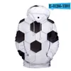 Fotboll Fotboll 3D-utskrift Stora kvinnor / män Hoodie Sweatshirt Boy / Girl Streetwear Hip Hop Pullover Hooded Jacket Male Tracksuit