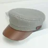 Beralar Sonbahar Kış Askeri Şapkaları Kadınlar için İngiltere Retro Denizci Şapka Houndoth Düz Üst Donanma İnternet Ünlüleri Beretsberets