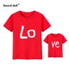 Семейная семейная одежда Красная хлопковая мама и дочь одета для печати футболка мама и я одета детская девочка для мальчика 220531